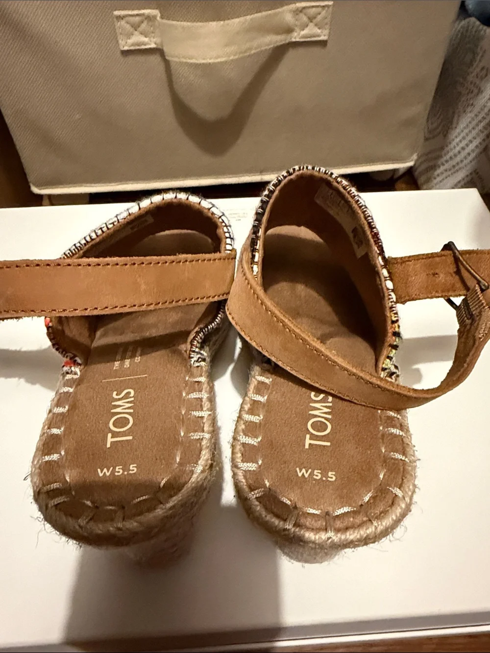 Toms Multicolor Woven Espadrille Slide Sandals